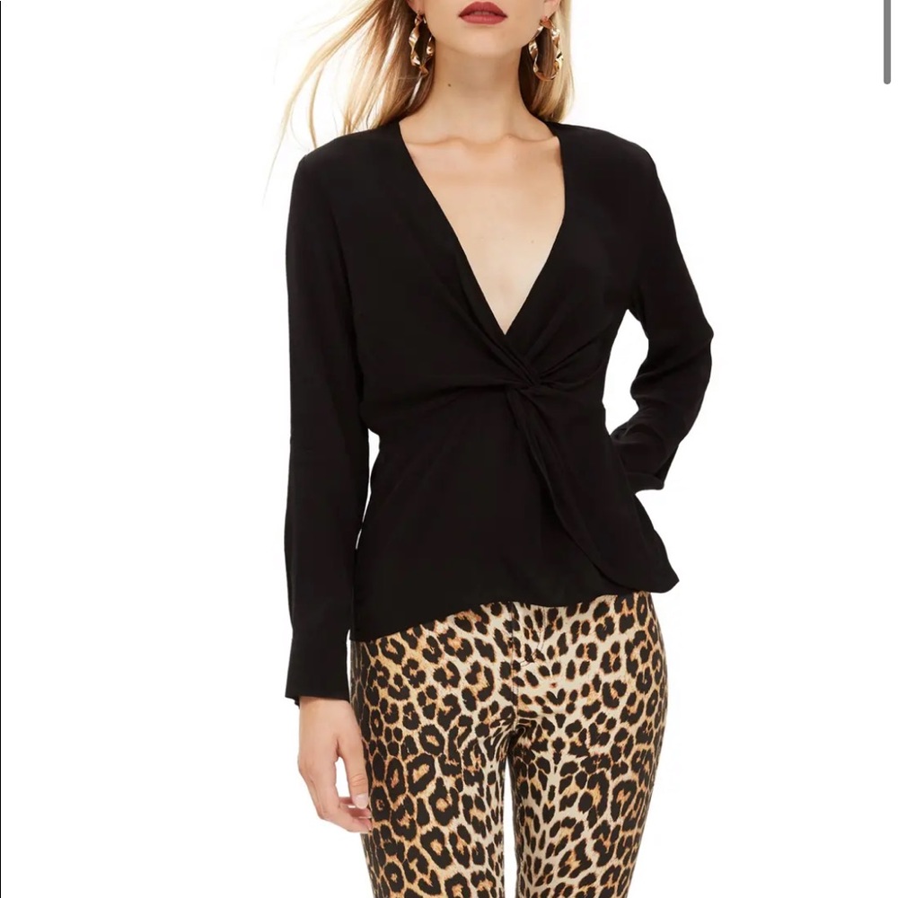 Topshop Plain Twist Shirt